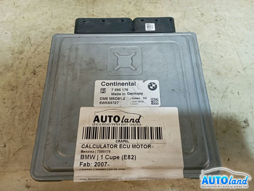 Calculator Ecu Motor 7595179 Benzina BMW 1 Cupe E82 2007