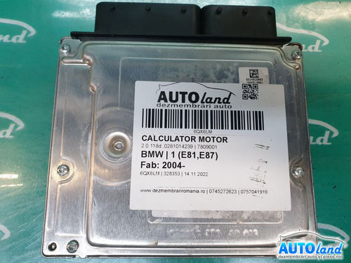 Calculator Ecu Motor 7809001 2.0 118d,0281014239 BMW 1 E81,E87 2004
