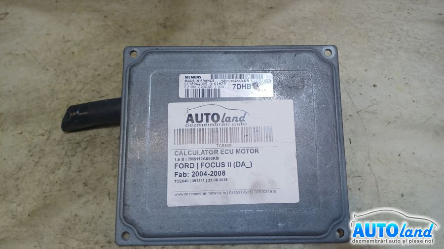 Calculator Ecu Motor 7m5112a650kb 1.6 B Ford FOCUS II DA 2004-2008