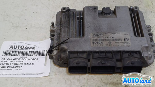 Calculator Ecu Motor 7m5112a650ua 1.6 TDCI Ford FOCUS C-MAX 2003-2007