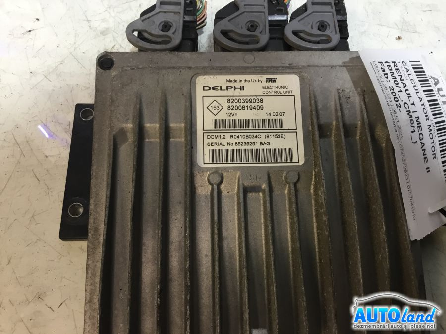 Calculator Ecu Motor 8200399038 1.5 DCI Renault MEGANE II BM0/1 ,CM0/1 2002