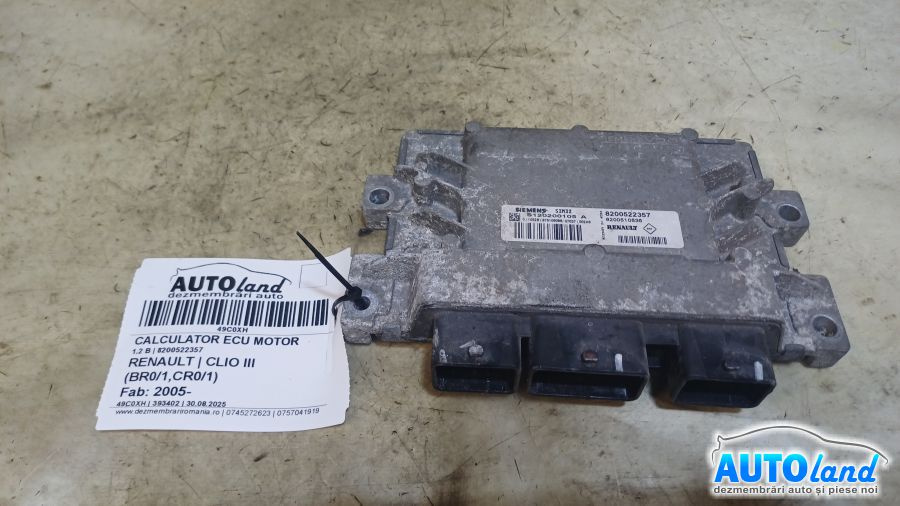 Calculator Ecu Motor 8200522357 1.2 B Renault CLIO III BR0/1,CR0/1 2005