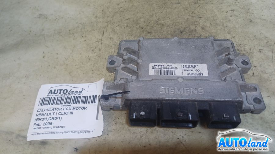 Calculator Ecu Motor 8200522357 Renault CLIO III BR0/1,CR0/1 2005