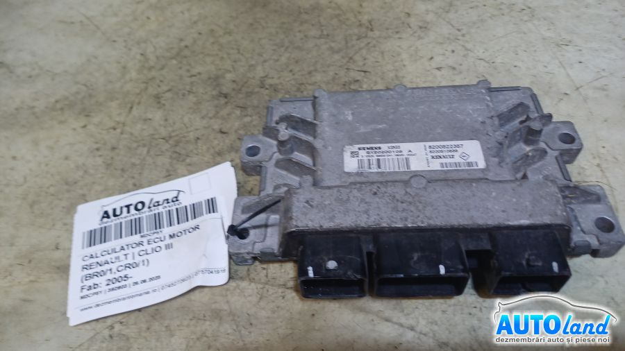 Calculator Ecu Motor 8200522357 Renault CLIO III BR0/1,CR0/1 2005