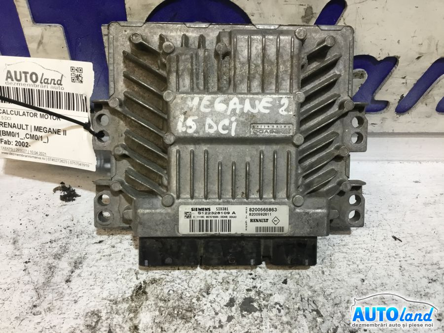 Calculator Ecu Motor 8200565863 1.5 DCI Renault MEGANE II BM0/1 ,CM0/1 2002