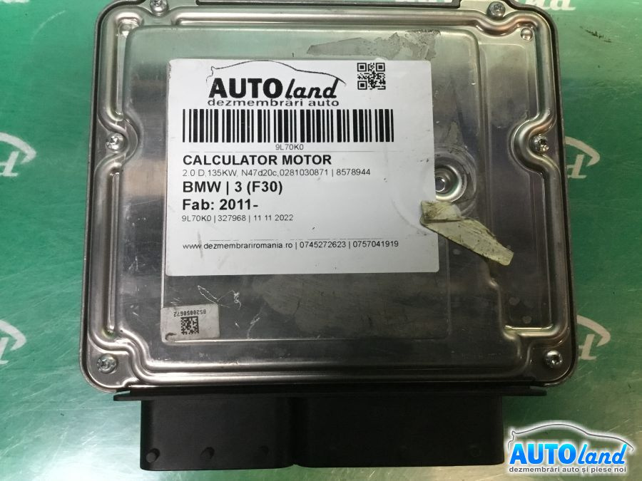 Calculator Ecu Motor 8578944 2.0 D,135KW, N47d20c,0281030871 BMW 3 F30 2011