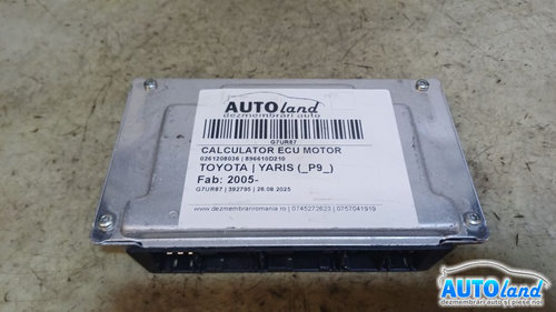 Calculator Ecu Motor 896610d210 0261208036 Toyota YARIS P9 2005