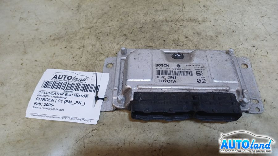 Calculator Ecu Motor 896610h022 0261208702 Citroen C1 PM ,PN 2005
