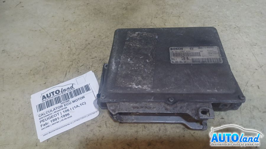 Calculator Ecu Motor 9630278180 0261204622 Peugeot 106 I 1A,1C 1991-1996
