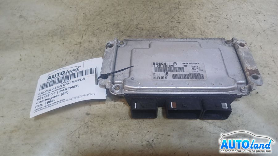 Calculator Ecu Motor 9637838780 0261206246 Peugeot PARTNER Combispace 5F 1996
