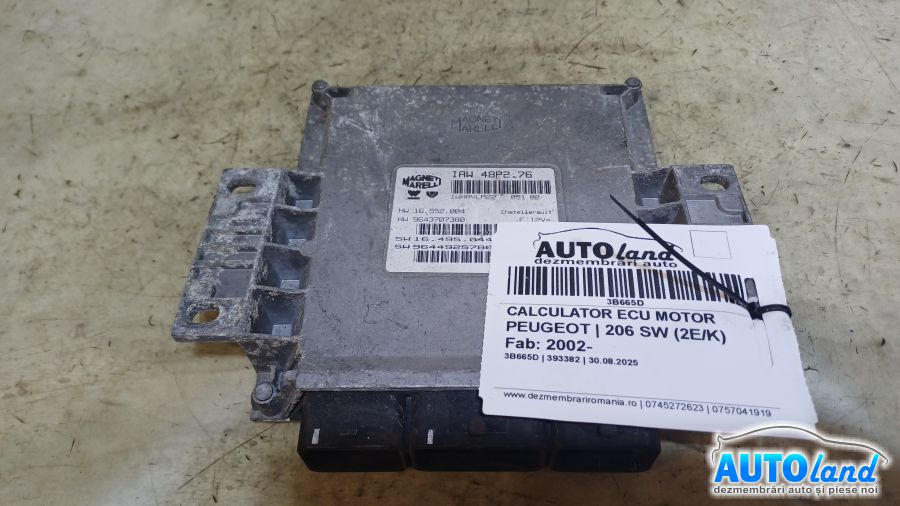 Calculator Ecu Motor 9643707380 Peugeot 206 SW 2E/K 2002