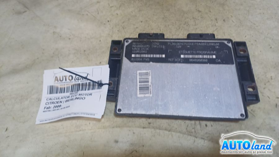 Calculator Ecu Motor 9646260380 Citroen BERLINGO 2008