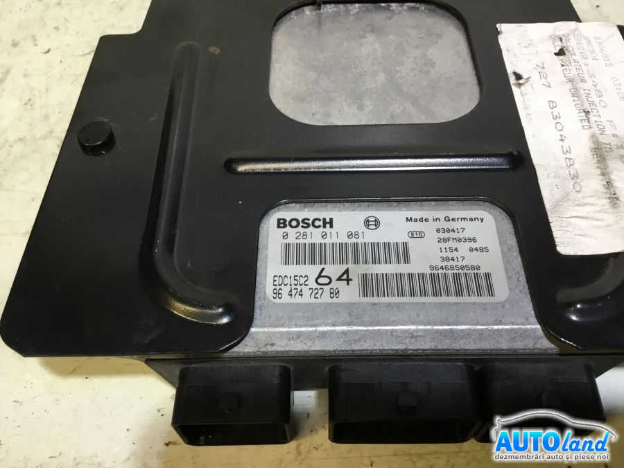 Calculator Ecu Motor 9647472780 2.0 HDI 0281011081 Peugeot 307 3A/C 2000