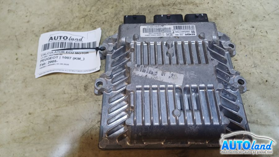 Calculator Ecu Motor 9647568180 1.4 HDI Peugeot 1007 KM 2005