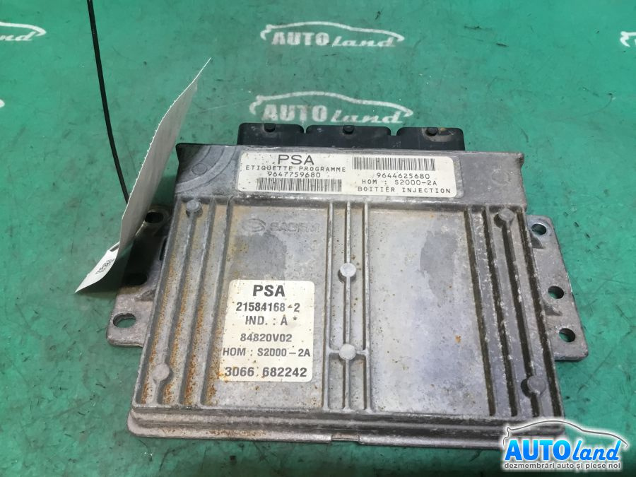 Calculator Ecu Motor 9647759680 1.4 B Peugeot 206 hatchback 2A/C 1998