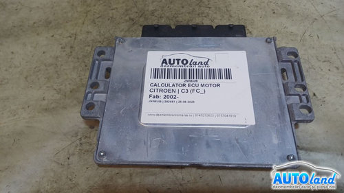 Calculator Ecu Motor 9649220980 Citroen C3 FC 2002