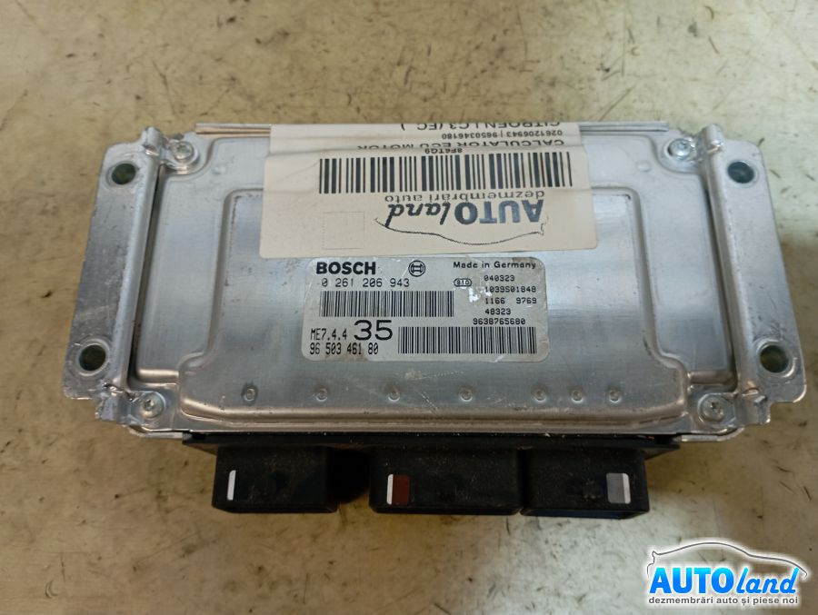 Calculator Ecu Motor 9650346180 0261206943 Citroen C3 FC 2002