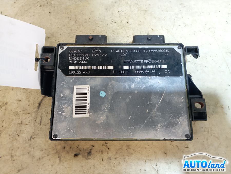 Calculator Ecu Motor 9650360480 Citroen BERLINGO 1996