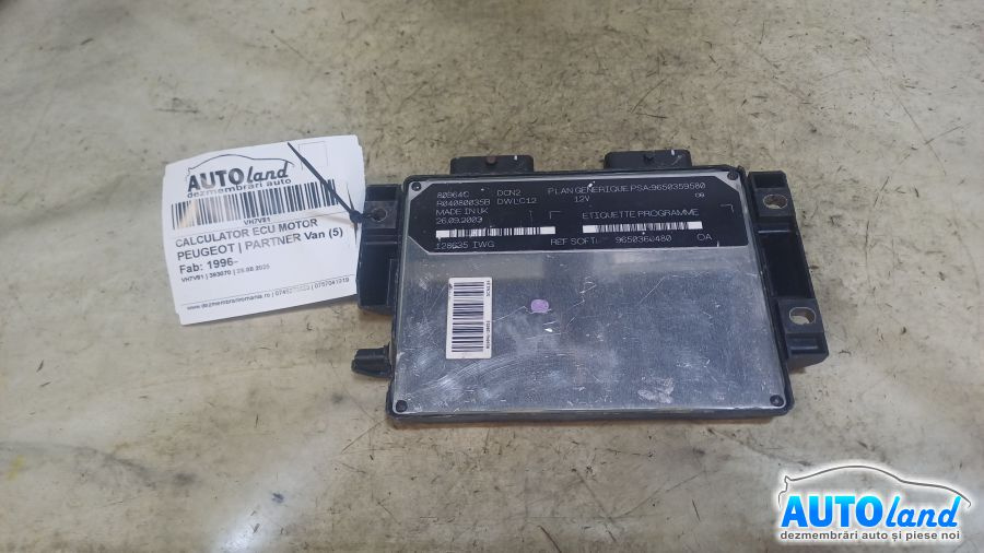 Calculator Ecu Motor 9650360480 Peugeot PARTNER Van 5 1996