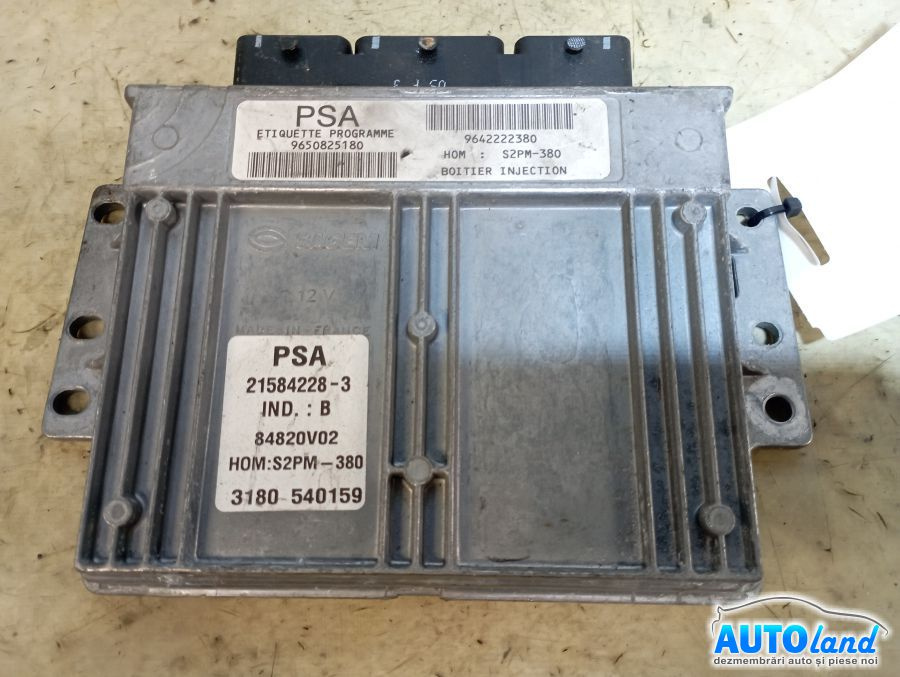 Calculator Ecu Motor 9650825180 Citroen C3 FC 2002