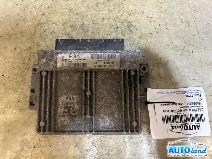 Calculator Ecu Motor 9651500880 1.4 Benzina Peugeot 206 hatchback 2A/C 1998