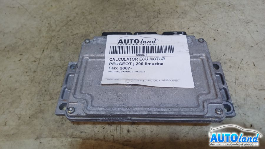 Calculator Ecu Motor 9654596080 Peugeot 206 limuzina 2007