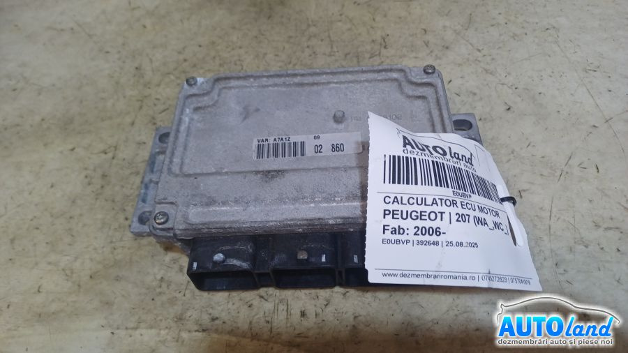 Calculator Ecu Motor 9654596080 Peugeot 207 2006