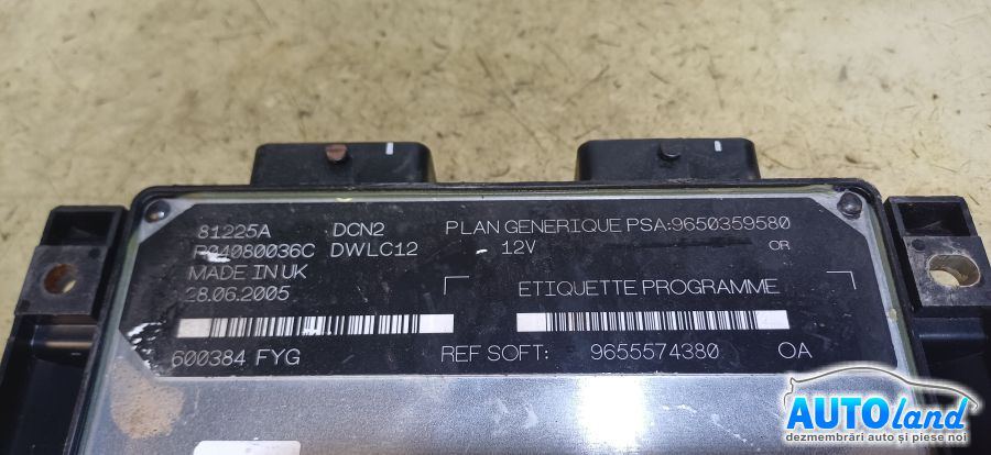Calculator Ecu Motor 9655574380 Citroen 