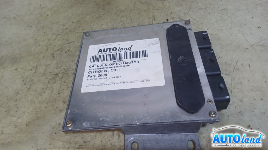 Calculator Ecu Motor 9655756380 Benzina9645989480 Citroen C3 II 2009