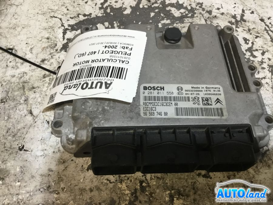 Calculator Ecu Motor 9656974680 0281011558 Peugeot 407 6D 2004