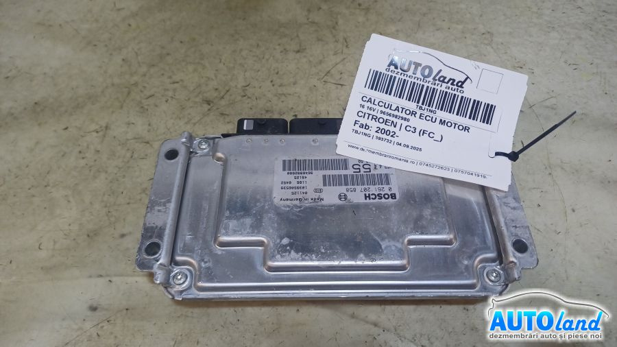 Calculator Ecu Motor 9656982980 16 16V Citroen C3 FC 2002