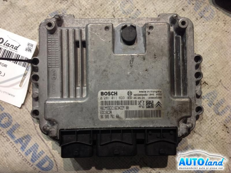 Calculator Ecu Motor 9658576180 1.6 HDI-0281011633 Peugeot 407 6D 2004