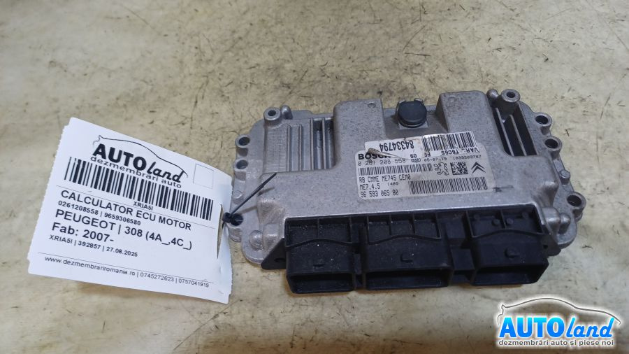 Calculator Ecu Motor 9659306580 0261208558 Peugeot 308 4A ,4C 2007