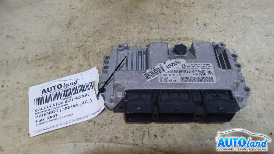 Calculator Ecu Motor 9659306580 02612085