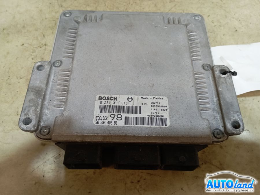 Calculator Ecu Motor 9659440380 2.0 HDI 0281011343 Peugeot 807 E 2002