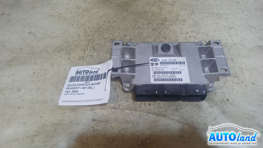 Calculator Ecu Motor 9659580780 Peugeot 407 6D 2004