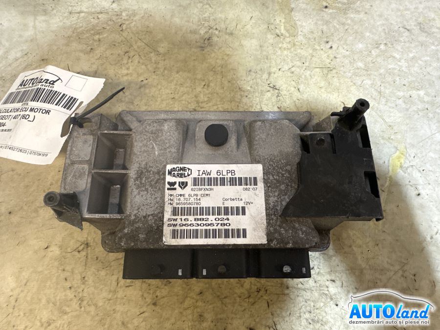 Calculator Ecu Motor 9659580780 Peugeot 