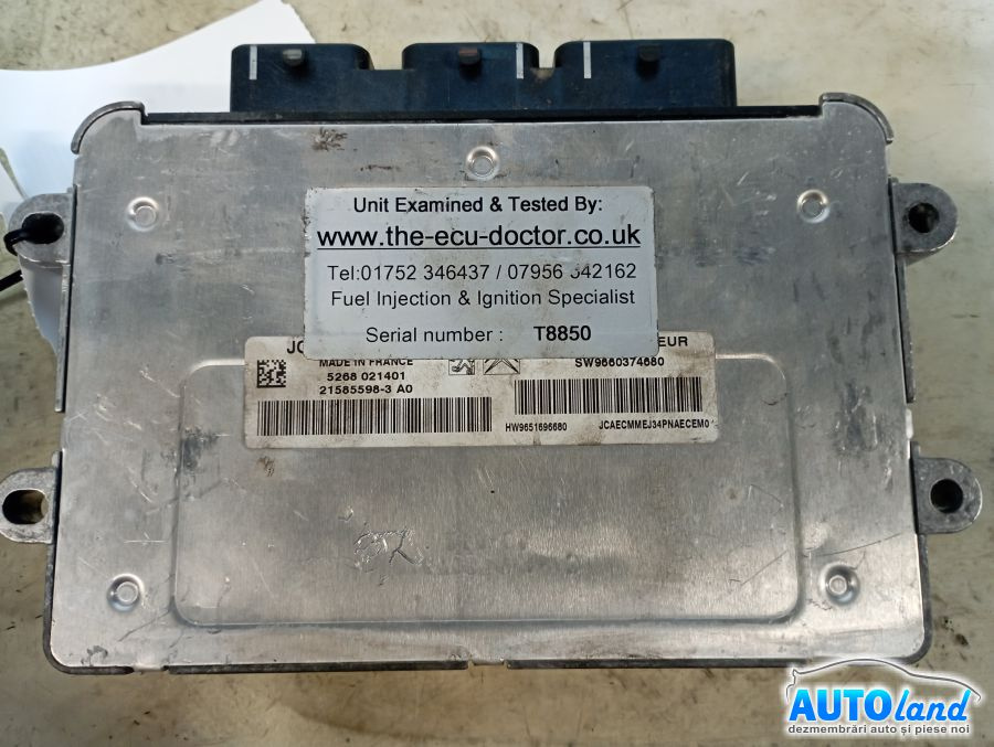 Calculator Ecu Motor 9660374680 Benzina Citroen C3 FC 2002