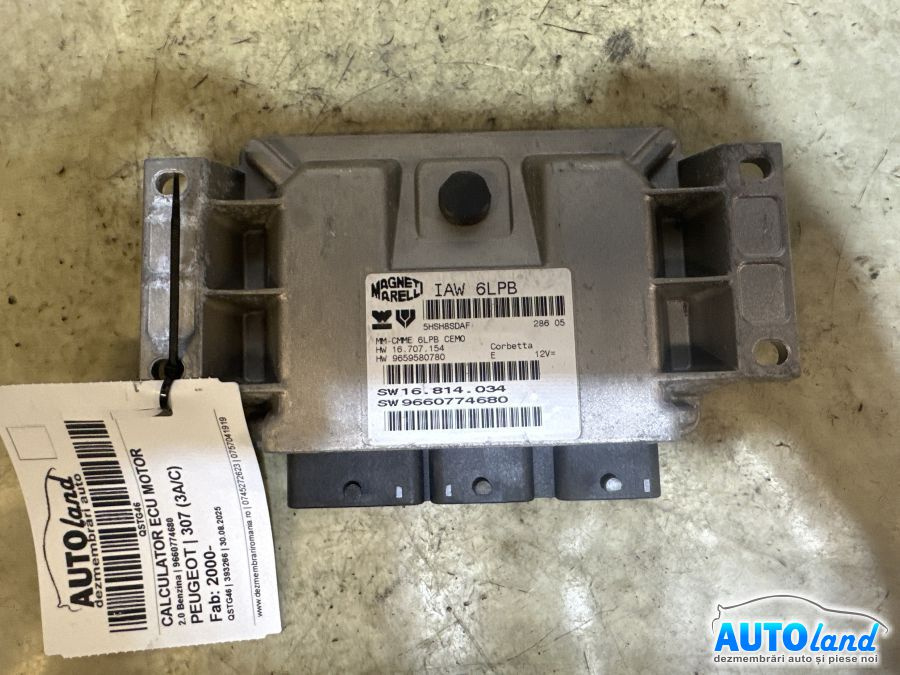 Calculator Ecu Motor 9660774680 2.0 Benzina Peugeot 307 3A/C 2000