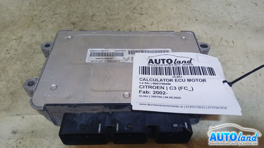 Calculator Ecu Motor 9661700480 1.4 Kfv Citroen C3 FC 2002