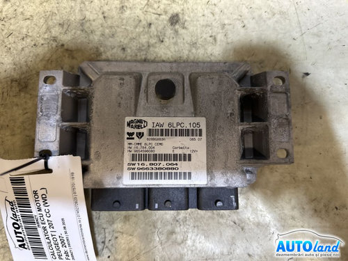 Calculator Ecu Motor 9663380880 Peugeot 207 CC WD 2007