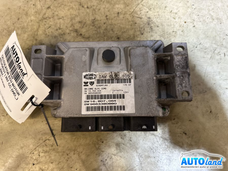 Calculator Ecu Motor 9663380880 Peugeot 207 CC WD 2007