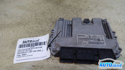 Calculator Ecu Motor 9663475880 0281012529 Peugeot 207 SW WK 2007