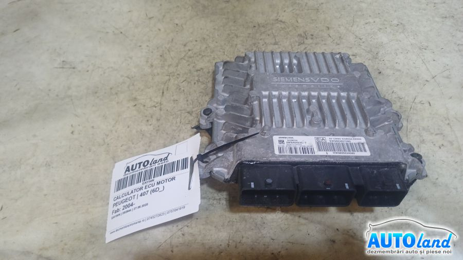 Calculator Ecu Motor 9663607080 Peugeot 407 6D 2004