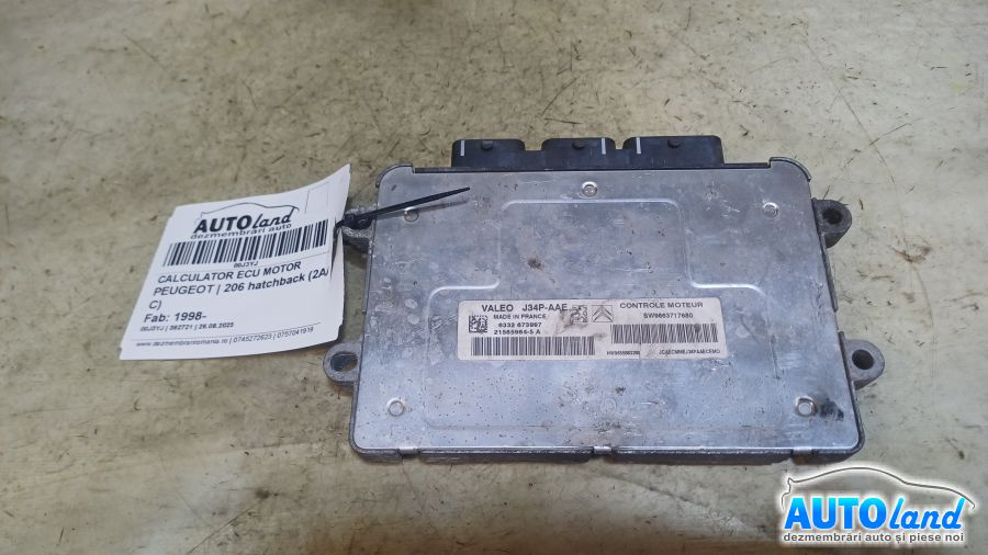 Calculator Ecu Motor 9663717680 Peugeot 206 hatchback 2A/C 1998