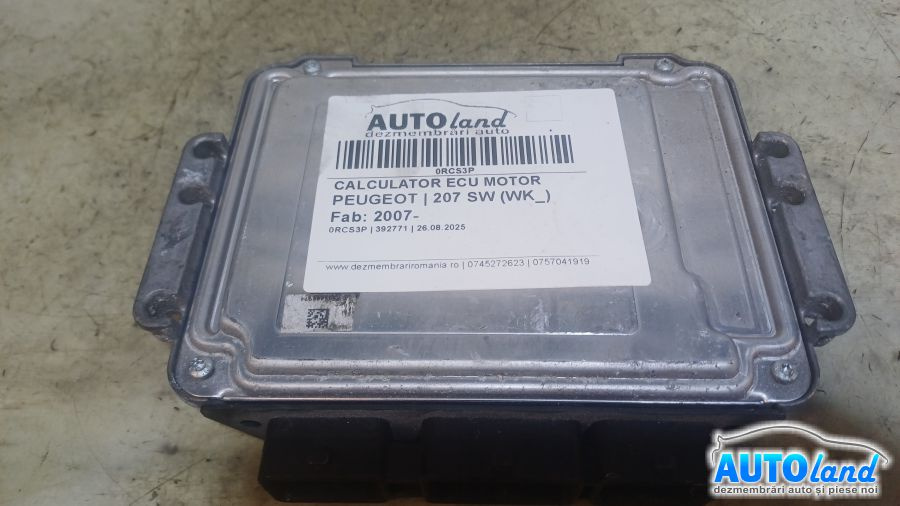 Calculator Ecu Motor 9663755480 Peugeot 207 SW WK 2007