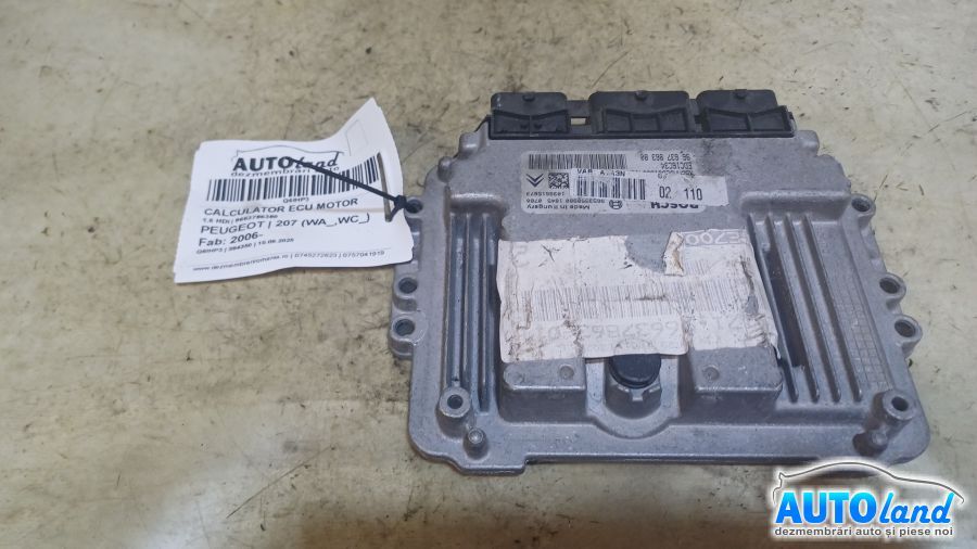 Calculator Ecu Motor 9663786380 1.6 HDI Peugeot 207 2006