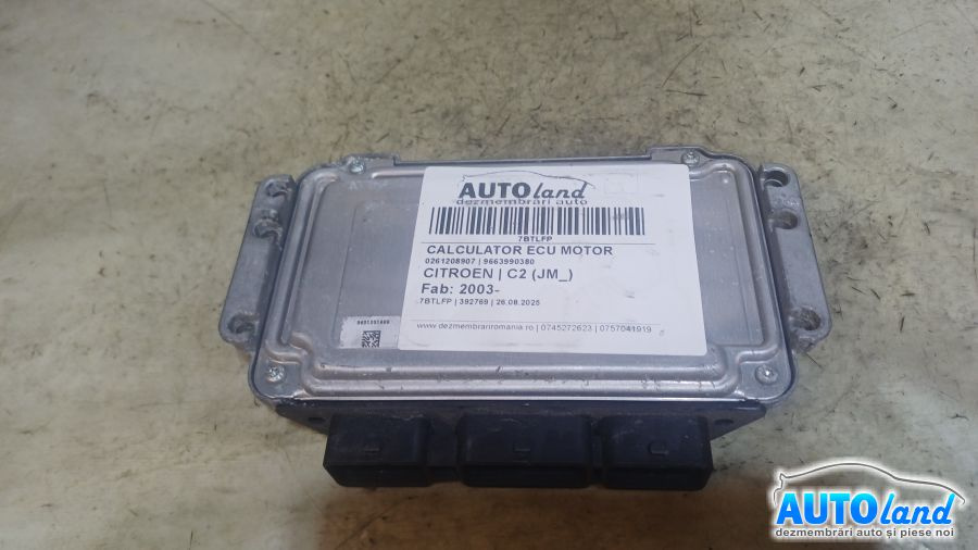 Calculator Ecu Motor 9663990380 0261208907 Citroen C2 JM 2003