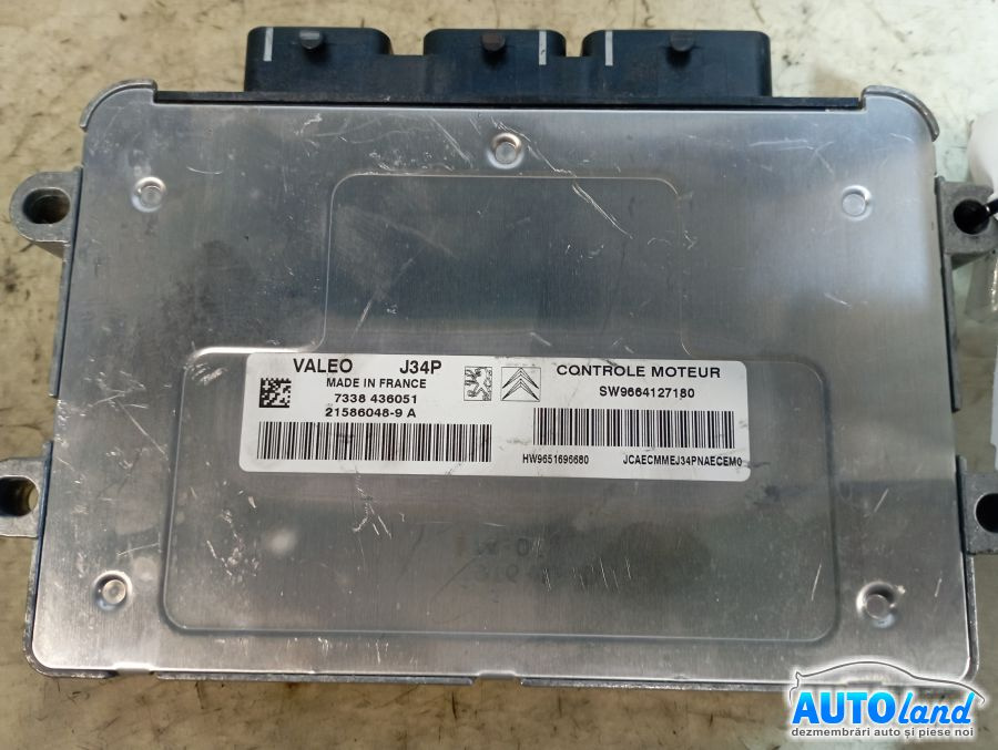 Calculator Ecu Motor 9664127180 Benzina Citroen NEMO AA 2008