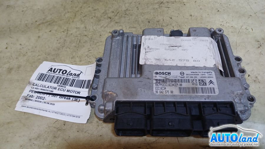 Calculator Ecu Motor 9664257580 1.6 HDI Peugeot 307 Break 3E 2002